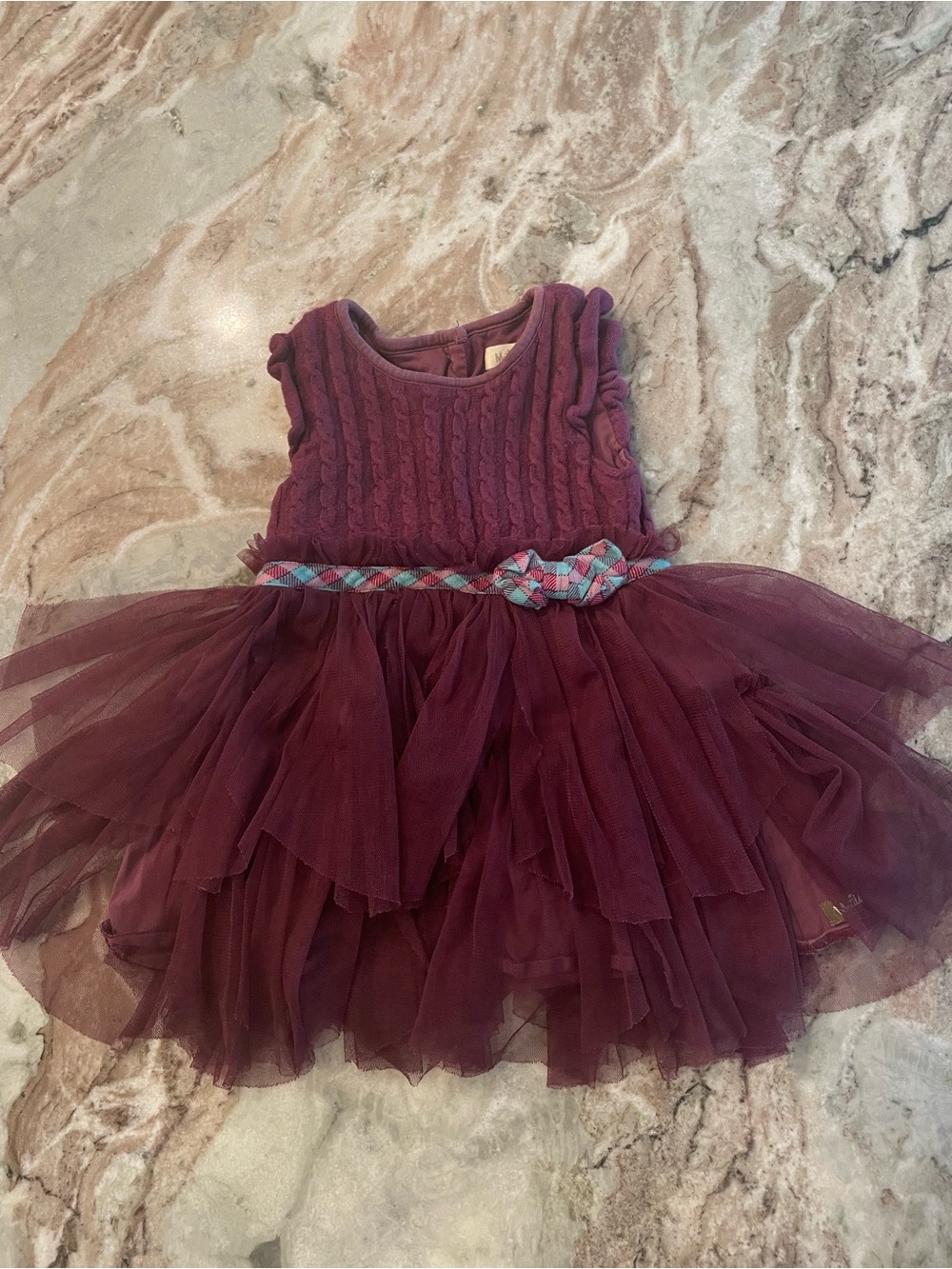 Matilda Jane Sweater Ruffle Dress Plum Girls 18 Months